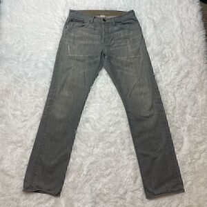 Banana Republic Mens Vintage Straight Jeans 31 x 32 Grey Distressed